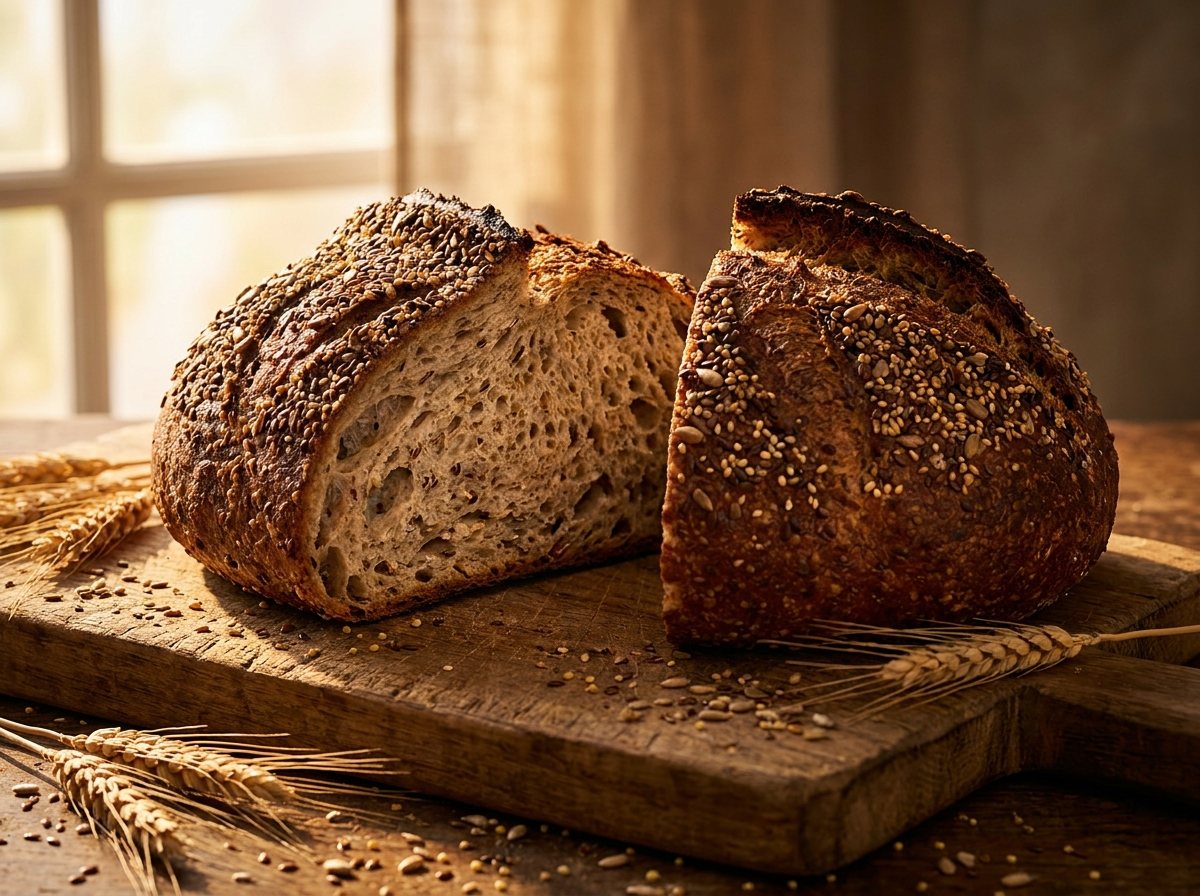 Hogaza multigrano de fermentación lenta
